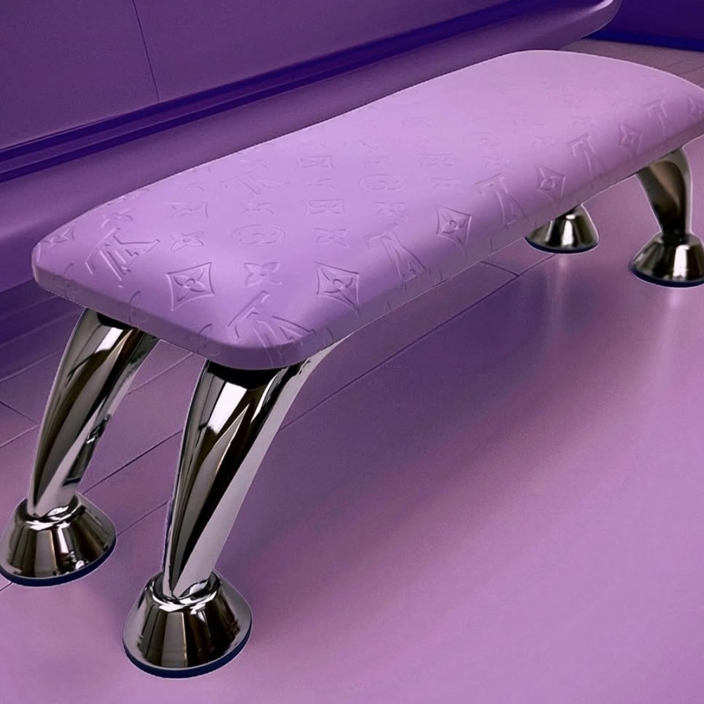 Purple Designer Nail Arm Rest